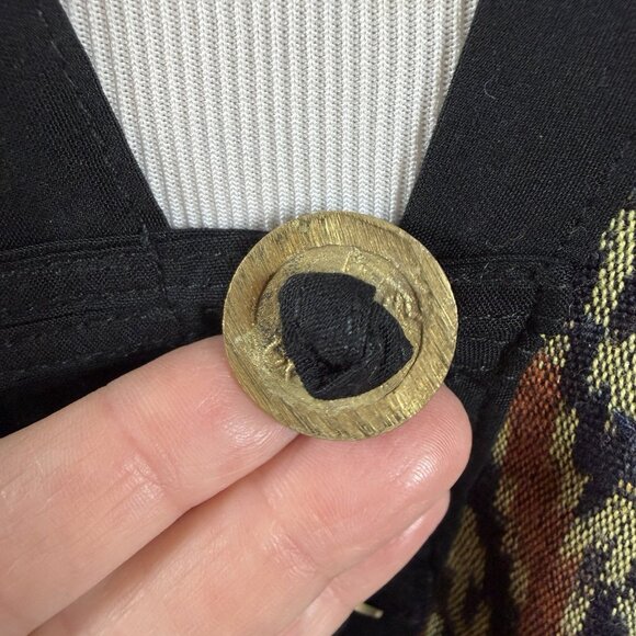 Lotustraders OS Handmade 100% Cotton V Neck Tribal Woven Duster Kaftan Unique - Picture 5 of 7